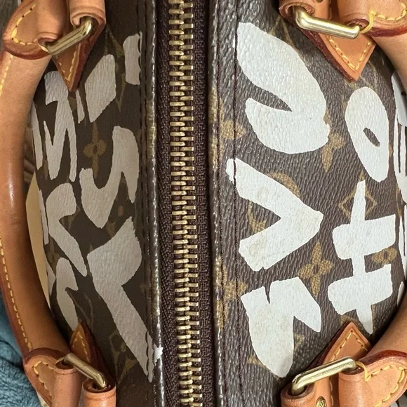 Louis Vuitton GRAFFITI SPEEDY 30 Purse Stephen SPROUSE Top Handle Bag Monogram - Picture 7 of 14